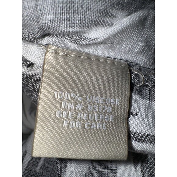 Joan Vass Black & White‎ Peasant Boho 3/4 Rayon Blouse Shirt top M - Picture 5 of 6